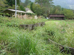 上鹿川キャンプ場そばの養鱒場の跡